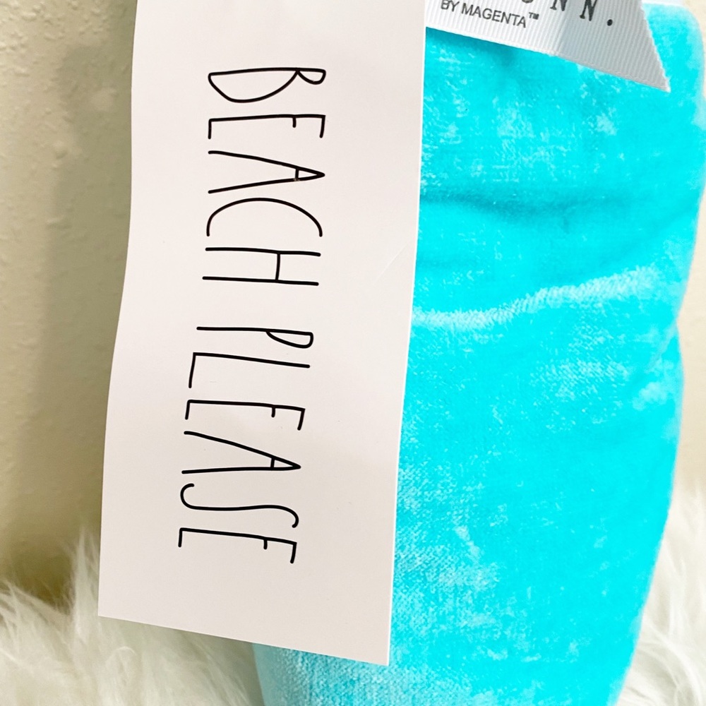 Rae Dunn 36x68 Teal Beach Towel